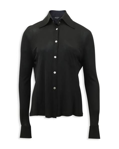 gucci button up womens|Gucci button down shirt.